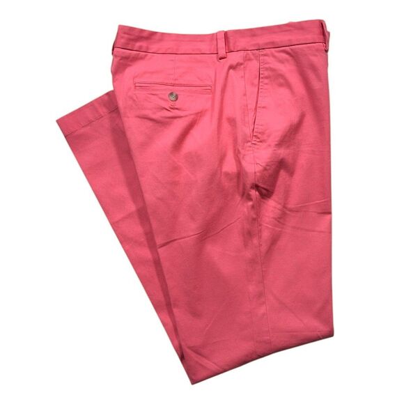 Vineyard Vines Breaker Chino Pants 34x32 Pink Cotton Stretch Flat Front Trousers - Picture 1 of 7